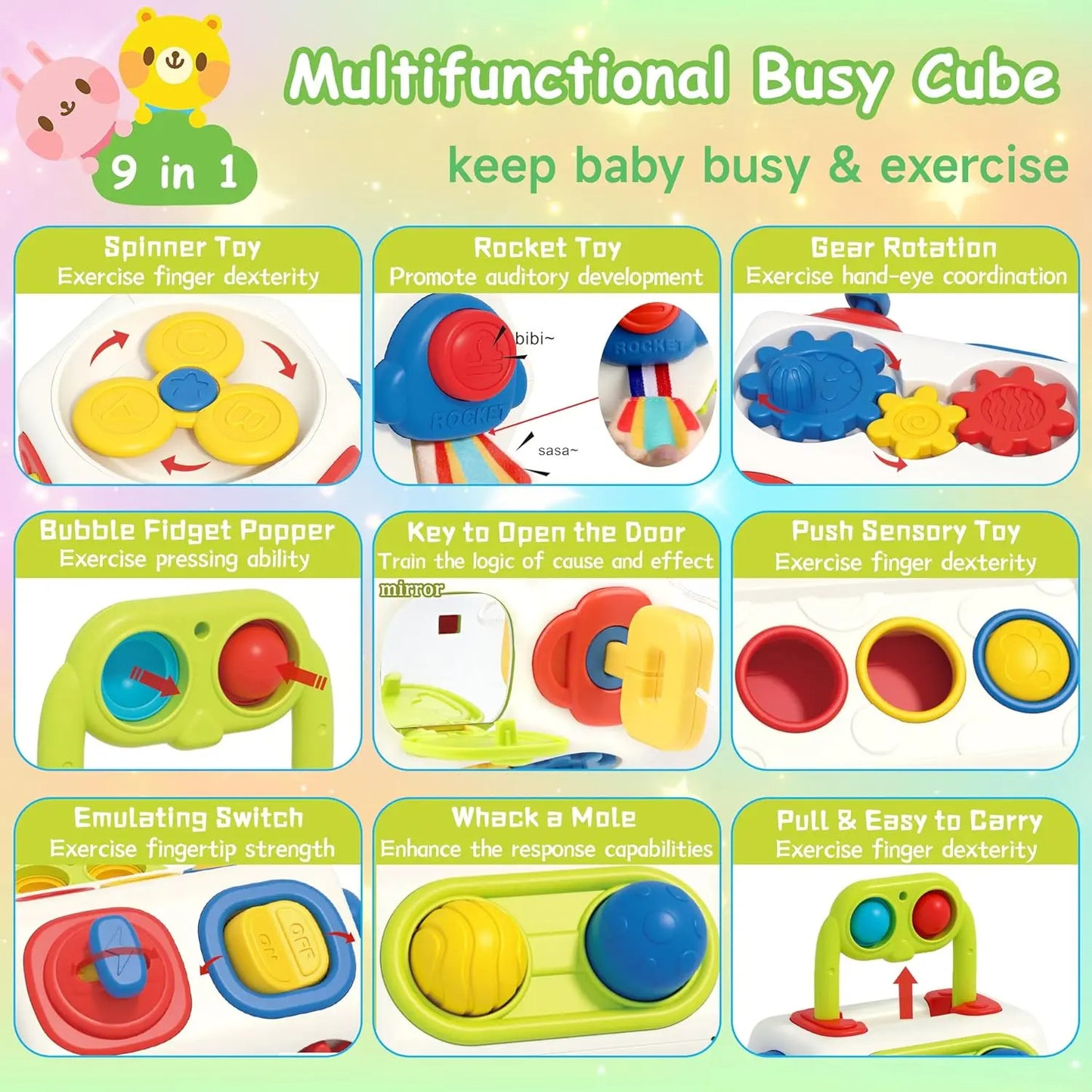 9 In 1 Montessori  Busy Cube